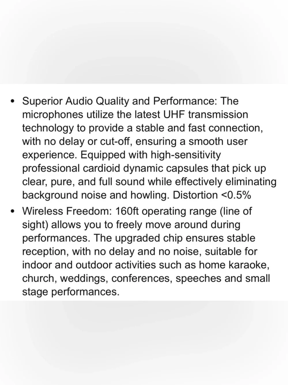 Wireless UHF Handheld Microphone Dual Pack - Black